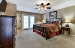 Master Bedroom with King Sized Bed on Main Floor